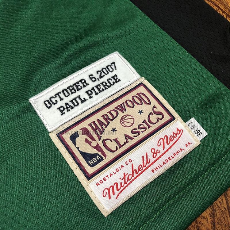 Camiseta Boston Celtics Paul Pierce #34 Hardwood Classics Throwback 2007-08 Verde